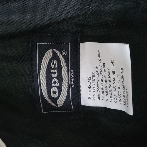 Opus men's work/uniform pants black size 4XL/42 - Picture 6 of 7